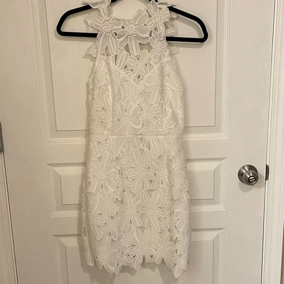 lace dress with collar ModCloth Victorian Whisper Lace Collar Dress in Twilight Marina, Plus Size 1X main image 1
